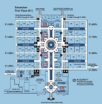 Map of Texas Capitol Extension level 1