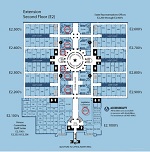 Map of Texas Capitol Extension level 2